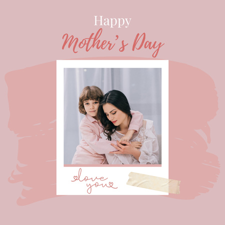 Platilla de diseño Mother's Day Holiday Greeting on Pink Instagram