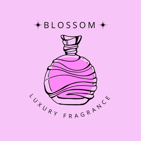 Beauty Ad with Perfume Logo Design Template