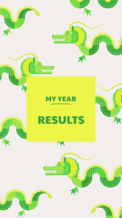 Plantilla de diseño de resultados del año con tigres Instagram Story 