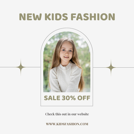 Fashion Kids Sale Advertisement Instagram Design Template