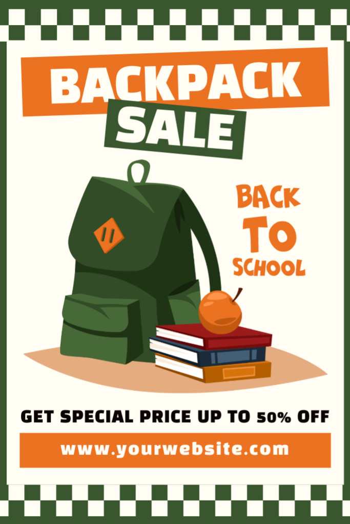 Discounted Special Price Offer for School Backpacks Tumblr Design Template