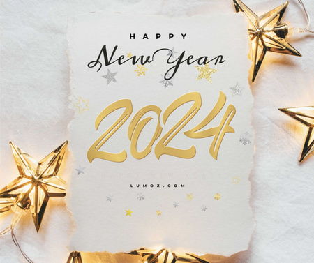 New Year Greeting Facebook Design Template