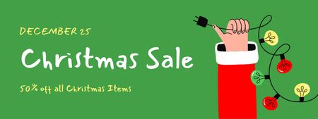 Template di design Christmas Holiday Sale Announcement Ticket