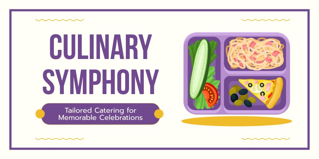 Culinary Symphony for Best Events Twitter Šablona návrhu