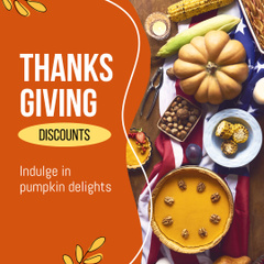 Thanksgiving Day Discounts For Sweet Pumpkin Pie