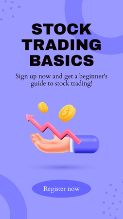 Platilla de diseño Subscription for Basic Information on Stock Trading Instagram Video Story