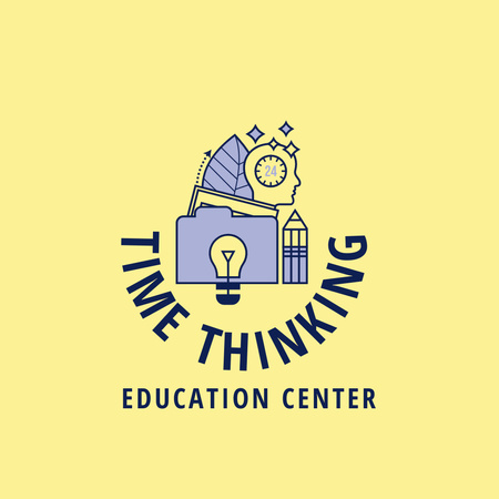  Education Center Advertisement Logo Šablona návrhu