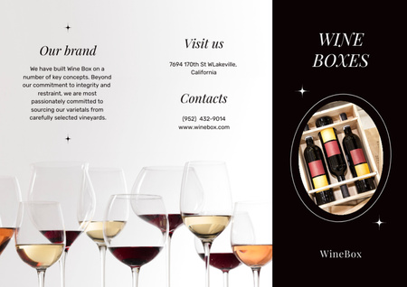 Wine Tasting Announcement Brochure Modelo de Design