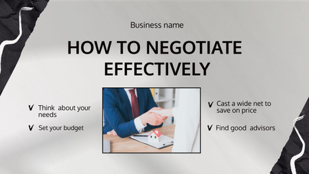How to Negotiate Effectively Mind Mapデザインテンプレート