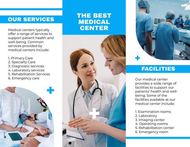 Ontwerpsjabloon van Brochure 8.5x11in van Best Medical Center Service Offer