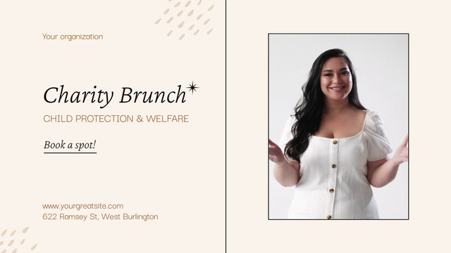 Charity Brunch For Child Protection And Welfare Full HD video Design Template
