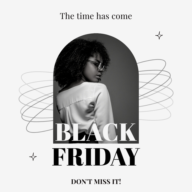 Black Friday For Fashion Sale Promotion Instagramデザインテンプレート