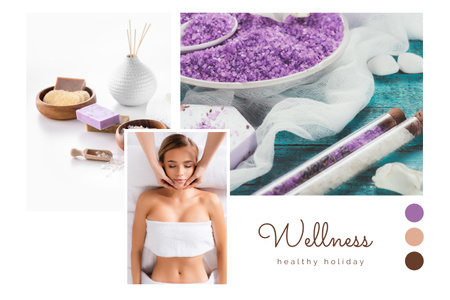 Wellness Procedures And Skincare Routine Promotion Mood Board Design Template