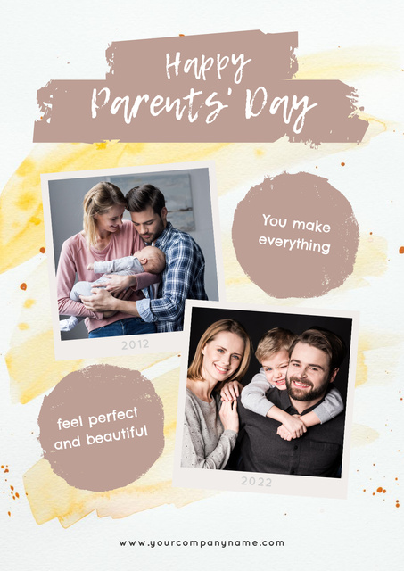 Plantilla de diseño de Parents Hold Child Poster 