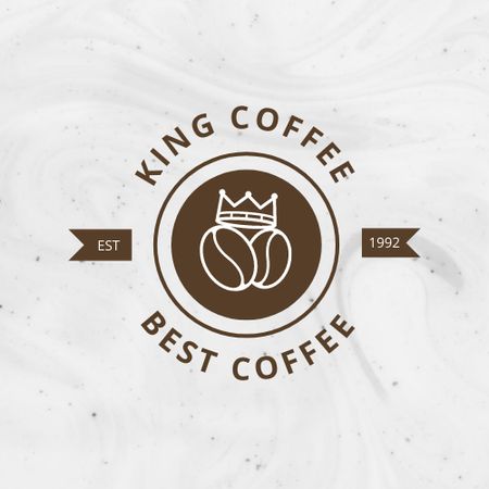 Platilla de diseño Cafe Ad with Coffee Beans Logo