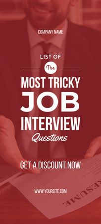 Szablon projektu Job Interview Tricks Candidate with Resume Flyer 3.75x8.25in