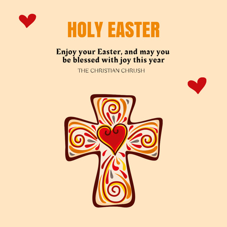 Easter Holiday Celebration Announcement Instagram tervezősablon