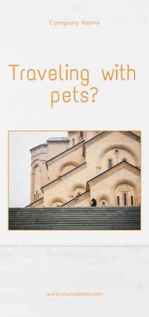 Travel Guide with Pets Flyer DIN Large Modelo de Design
