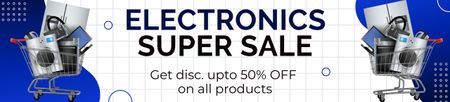 Electronics Super Sale Announcement Ebay Store Billboard tervezősablon