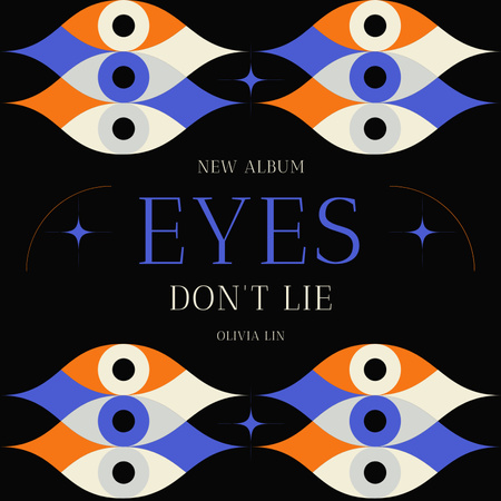 Plantilla de diseño de Los ojos no mienten Album Cover 