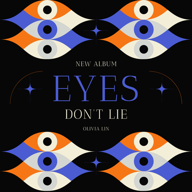 Plantilla de diseño de Eyes don't Lie Album Cover 