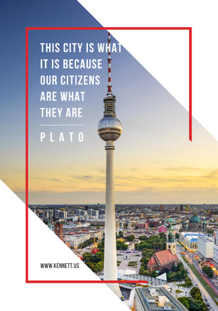 Phrase about City and Citizens Poster 28x40in Design Template