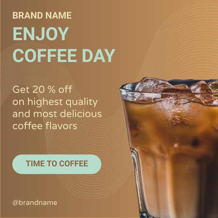 National Coffee Day Instagram Design Template