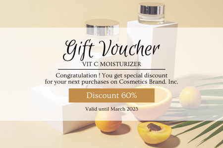Gift box with products offers Gift Certificate Design Template