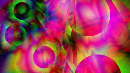 Fényes színes pszichedelikus illusztráció Zoom Background tervezősablon
