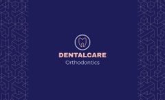 Orthodontics and Other Dental Care Services Ad on Dark Blue