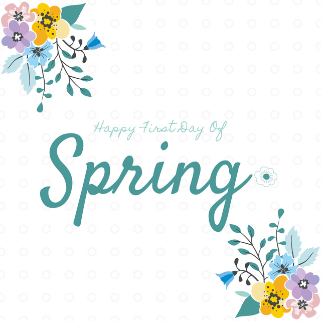 Happy Spring Wishes Instagram Šablona návrhu