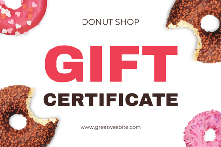Oferta especial da Donuts Shop Gift Certificate Modelo de Design