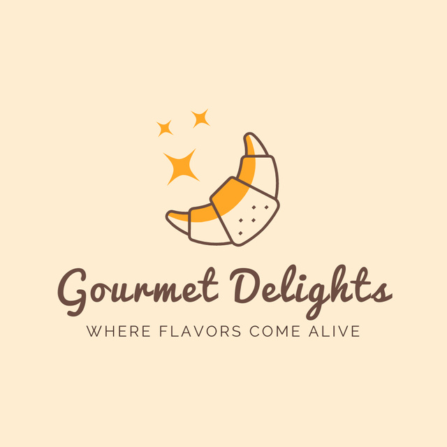 Plantilla de diseño de Flavorsome Croissant And Bakery Promotion In Yellow Animated Logo 
