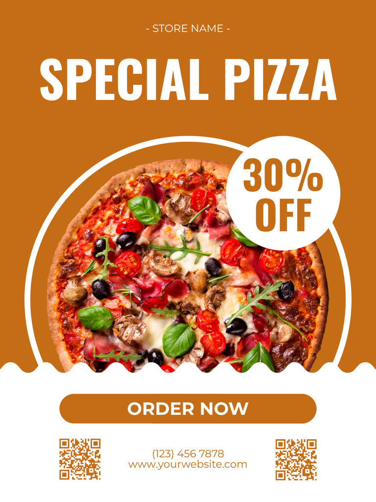 Discount Offer for Special Pizza Poster US Modelo de Design