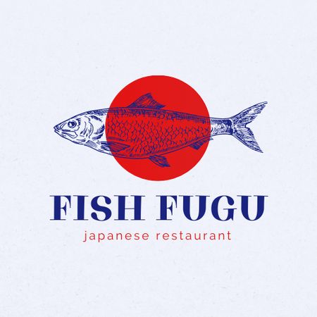 Japanese Restaurant Ad Logo Šablona návrhu
