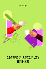 Offer of Coffee and Special Drinks in Green