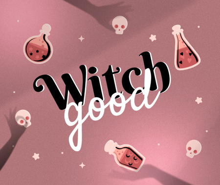 хэллоуин вдохновил ведьм зельем Facebook – шаблон для дизайна