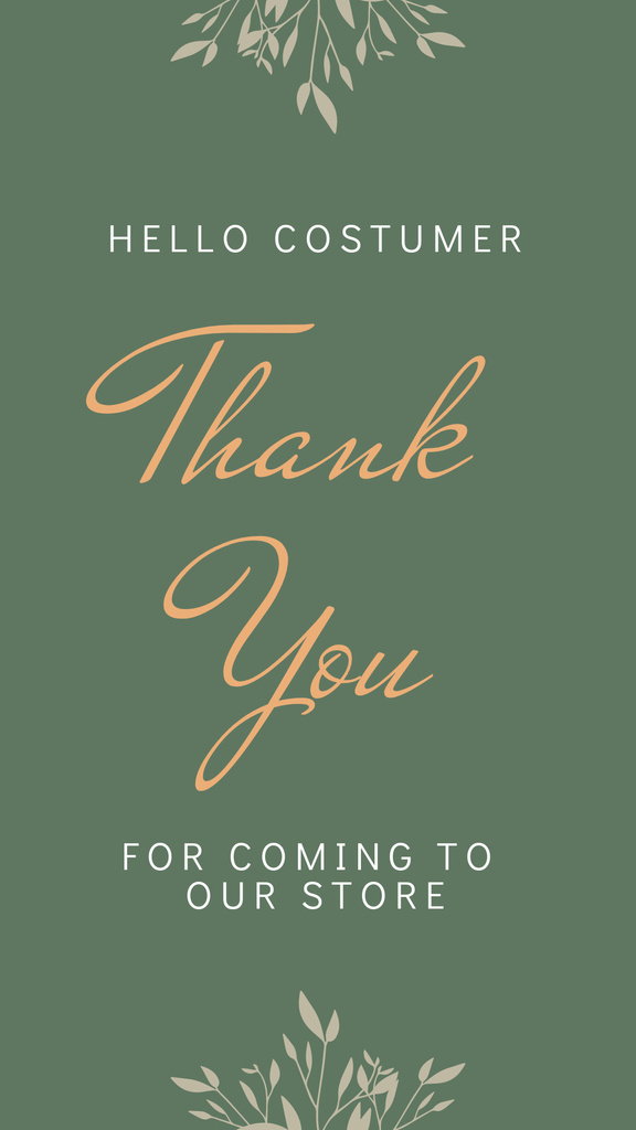 Thankful Phrase for Customers Instagram Story Design Template