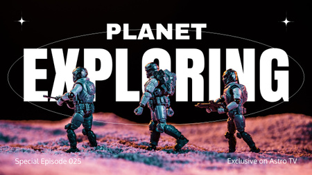 Planet Exploring Youtube Thumbnail Design Template