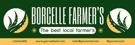 Áruk a legjobb helyi farmról Email header tervezősablon