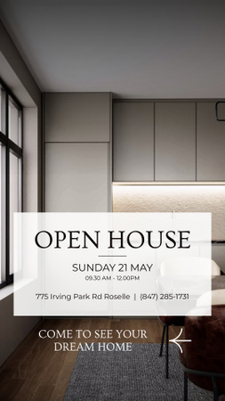 Modern House Open On Sunday For Property Review TikTok Video Modelo de Design