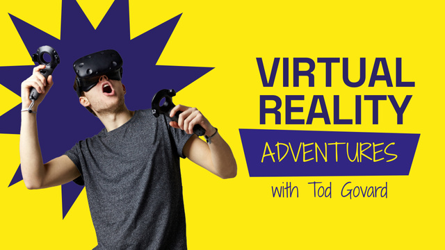 Platilla de diseño VR Adventures Promotion Youtube Thumbnail