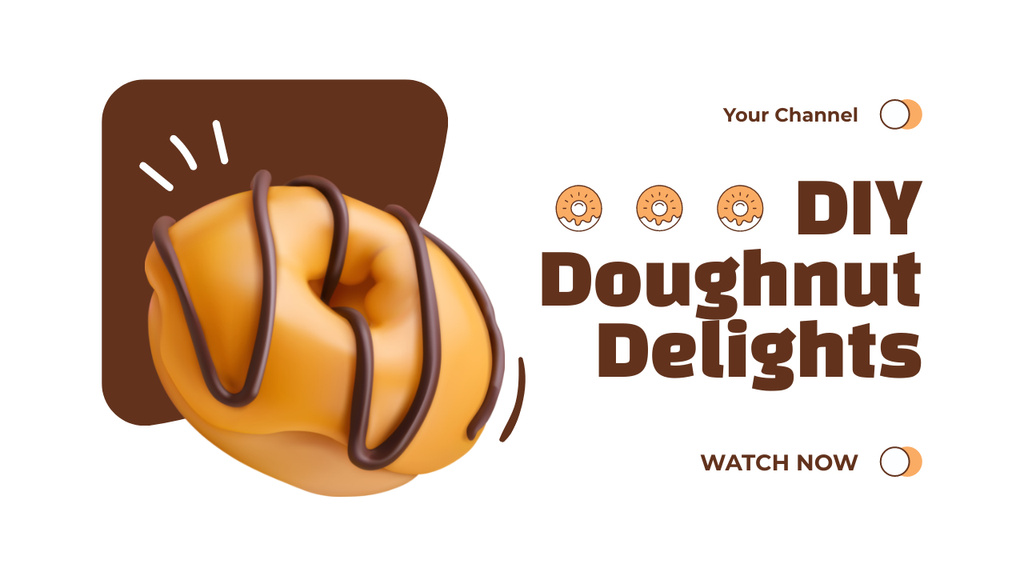 Designvorlage Blog about Doughnut Delights für Youtube Thumbnail
