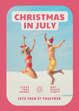 Christmas Party Announcement in July Flayer Tasarım Şablonu