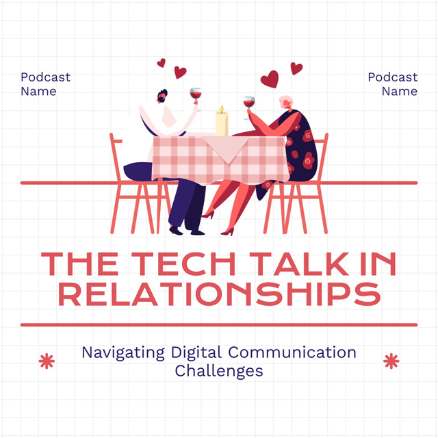 Modèle de visuel Dating Talk Technique Offer - Podcast Cover