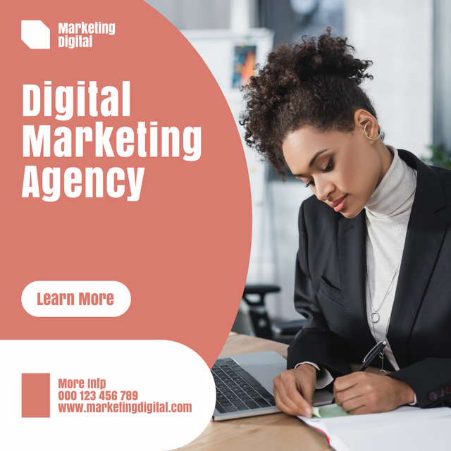 Digital Marketing Agency Ad LinkedIn post tervezősablon