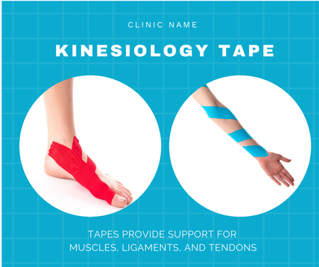 Platilla de diseño kinesiology Tape Promotion Facebook