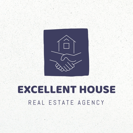 Responsive Real Estate Agency Promotion With Handshake Animated Logo Design Template
