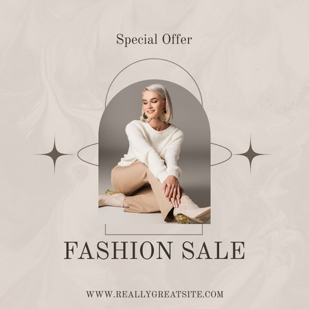 Collection Special Offer with Stylish Young Woman Instagram Design Template