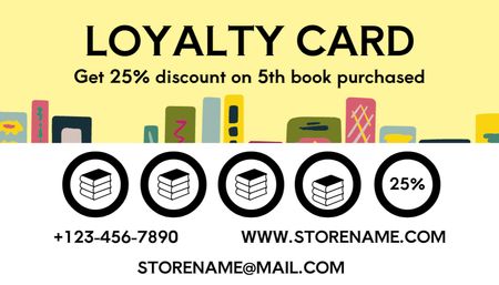 Discount on Book Purchase Business Card US Design Template